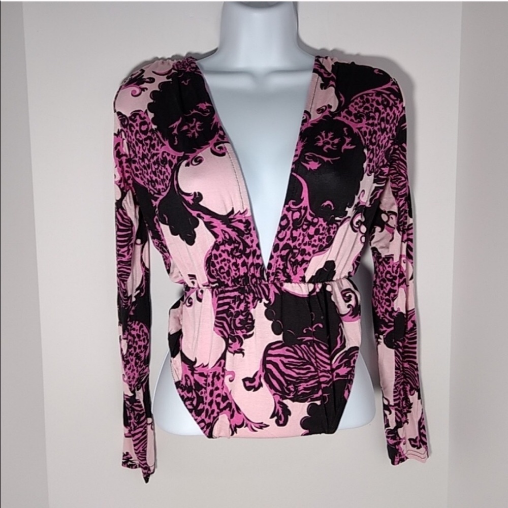 Boohoo Sexy V Plunge Top Date Night Bodysuit